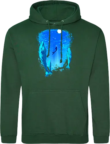 Part of Our World - mermaid, siren, whales, nature - Standard Hoodie