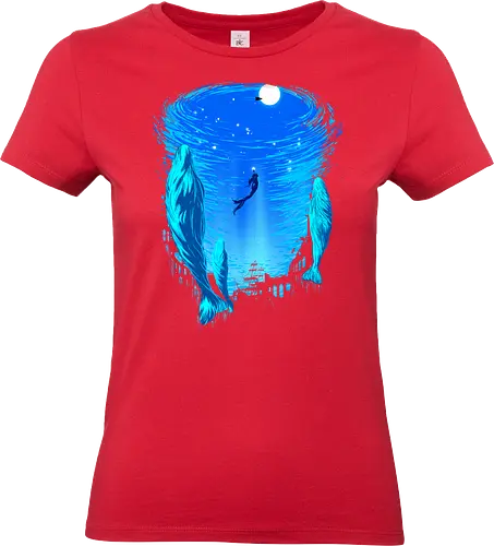 Part of Our World - mermaid, siren, whales, nature - Standard T-Shirt (Women)