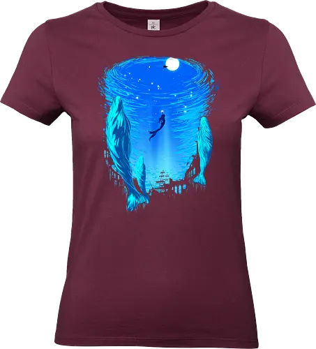 Part of Our World - mermaid, siren, whales, nature - Standard T-Shirt (Women)