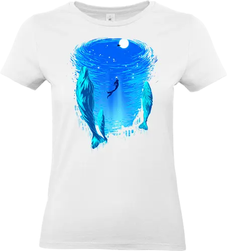 Part of Our World - mermaid, siren, whales, nature - Standard T-Shirt (Women)
