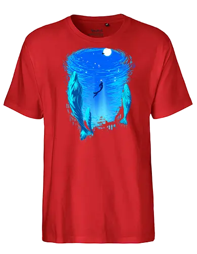 Part of Our World - mermaid, siren, whales, nature - Fairtrade T-Shirt
