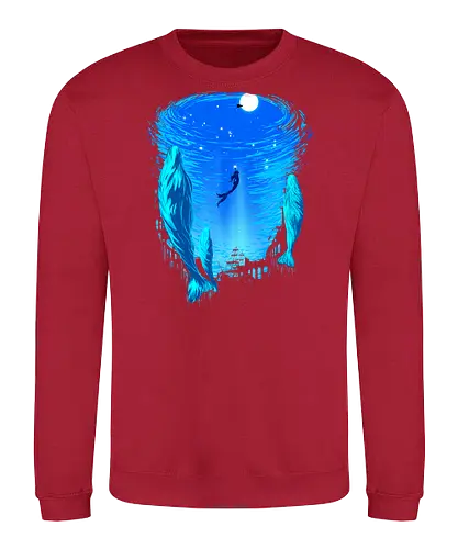 Part of Our World - mermaid, siren, whales, nature - Sweatshirt