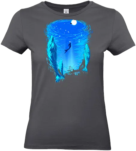 Part of Our World - mermaid, siren, whales, nature - Standard T-Shirt (Women)
