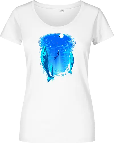 Part of Our World - mermaid, siren, whales, nature - Women T-Shirt