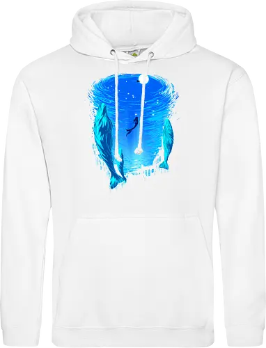 Part of Our World - mermaid, siren, whales, nature - Standard Hoodie