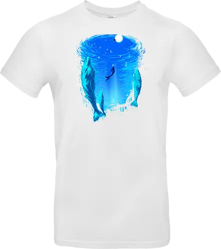 Part of Our World - mermaid, siren, whales, nature - Standard T-Shirt