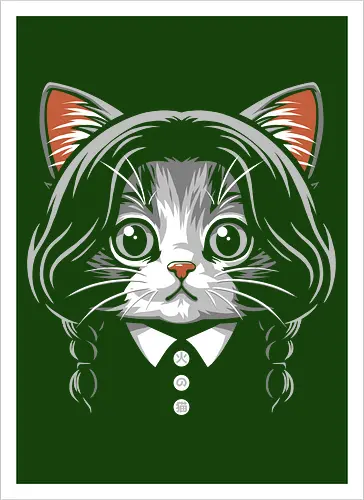 Wednesday Addams Cute Cat