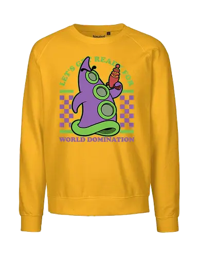 Game Mascot Evil Tentacle - Video Games, Video Game, Game, Games, Gamer, Mascot, Retro, Vintage, Retro Vintage, Retro Gamer, Retro Cartoon, Fantasy, Adventure, Investigation, Investigate, Classic, Tentacles, Tentacle, World Domination - Fairtrade Sweatshirt