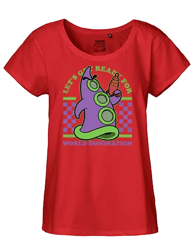 Game Mascot Evil Tentacle - Video Games, Video Game, Game, Games, Gamer, Mascot, Retro, Vintage, Retro Vintage, Retro Gamer, Retro Cartoon, Fantasy, Adventure, Investigation, Investigate, Classic, Tentacles, Tentacle, World Domination - Fairtrade Girl Shirt