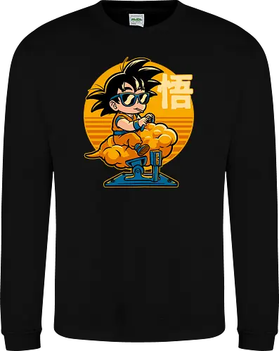 Cloud Anime Hero - retro vintage, kids, cloud, super hero, martial arts, fight, fighting, champion, championship, anime, manga, fun, funny, cute, classic, tv show - Sweatshirt