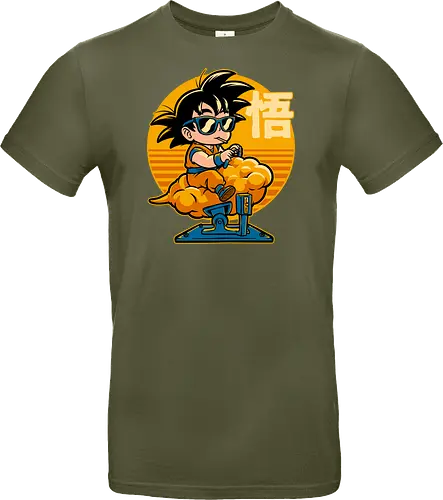 Cloud Anime Hero - retro vintage, kids, cloud, super hero, martial arts, fight, fighting, champion, championship, anime, manga, fun, funny, cute, classic, tv show - Standard T-Shirt