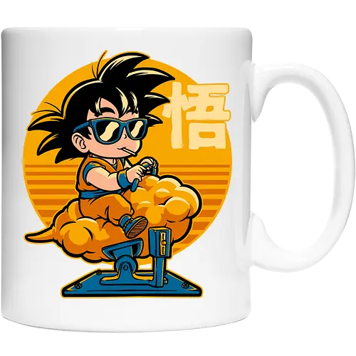 Cloud Anime Hero - retro vintage, kids, cloud, super hero, martial arts, fight, fighting, champion, championship, anime, manga, fun, funny, cute, classic, tv show - Cup