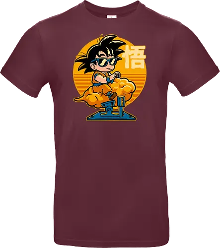 Cloud Anime Hero - retro vintage, kids, cloud, super hero, martial arts, fight, fighting, champion, championship, anime, manga, fun, funny, cute, classic, tv show - Standard T-Shirt