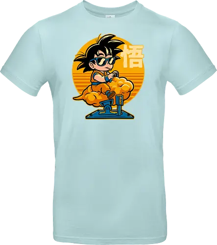 Cloud Anime Hero - retro vintage, kids, cloud, super hero, martial arts, fight, fighting, champion, championship, anime, manga, fun, funny, cute, classic, tv show - Standard T-Shirt