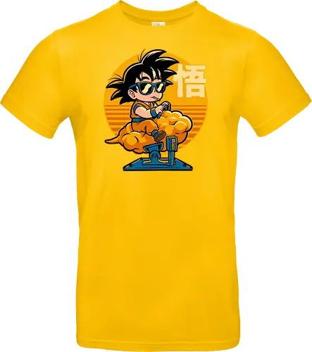 Cloud Anime Hero - retro vintage, kids, cloud, super hero, martial arts, fight, fighting, champion, championship, anime, manga, fun, funny, cute, classic, tv show - Standard T-Shirt