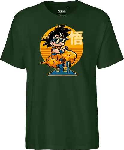 Cloud Anime Hero - retro vintage, kids, cloud, super hero, martial arts, fight, fighting, champion, championship, anime, manga, fun, funny, cute, classic, tv show - Fairtrade T-Shirt