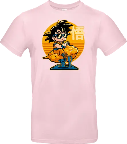 Cloud Anime Hero - retro vintage, kids, cloud, super hero, martial arts, fight, fighting, champion, championship, anime, manga, fun, funny, cute, classic, tv show - Standard T-Shirt