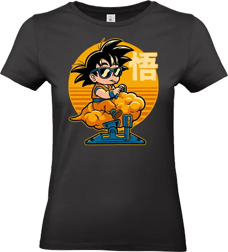 Cloud Anime Hero - retro vintage, kids, cloud, super hero, martial arts, fight, fighting, champion, championship, anime, manga, fun, funny, cute, classic, tv show - Standard T-Shirt (Women)