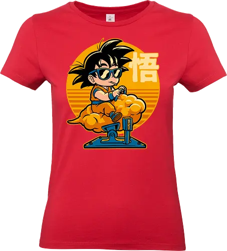 Cloud Anime Hero - retro vintage, kids, cloud, super hero, martial arts, fight, fighting, champion, championship, anime, manga, fun, funny, cute, classic, tv show - Standard T-Shirt (Women)