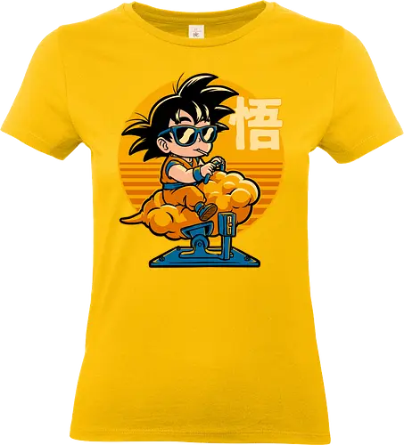 Cloud Anime Hero - retro vintage, kids, cloud, super hero, martial arts, fight, fighting, champion, championship, anime, manga, fun, funny, cute, classic, tv show - Standard T-Shirt (Women)