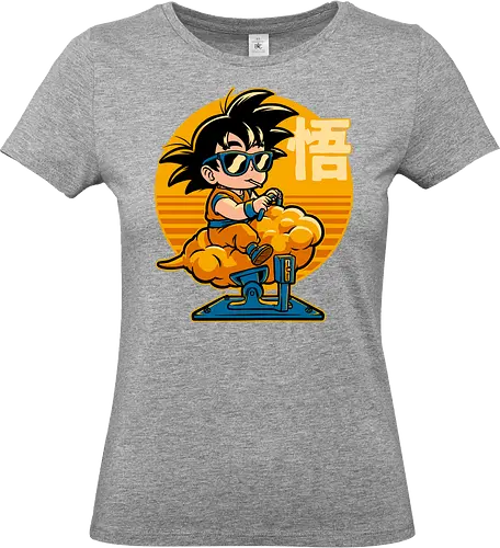 Cloud Anime Hero - retro vintage, kids, cloud, super hero, martial arts, fight, fighting, champion, championship, anime, manga, fun, funny, cute, classic, tv show - Standard T-Shirt (Women)