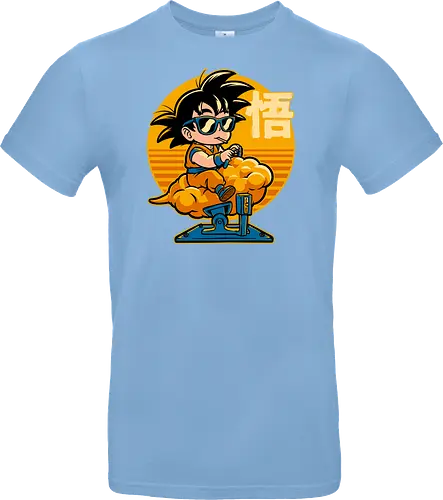 Cloud Anime Hero - retro vintage, kids, cloud, super hero, martial arts, fight, fighting, champion, championship, anime, manga, fun, funny, cute, classic, tv show - Standard T-Shirt
