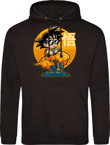 Cloud Anime Hero - retro vintage, kids, cloud, super hero, martial arts, fight, fighting, champion, championship, anime, manga, fun, funny, cute, classic, tv show - Standard Hoodie