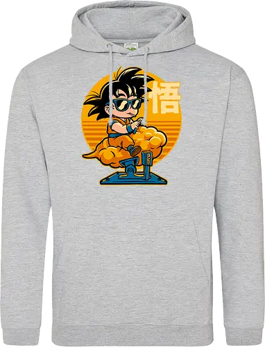 Cloud Anime Hero - retro vintage, kids, cloud, super hero, martial arts, fight, fighting, champion, championship, anime, manga, fun, funny, cute, classic, tv show - Standard Hoodie