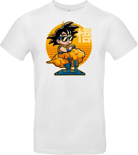Cloud Anime Hero - retro vintage, kids, cloud, super hero, martial arts, fight, fighting, champion, championship, anime, manga, fun, funny, cute, classic, tv show - Standard T-Shirt