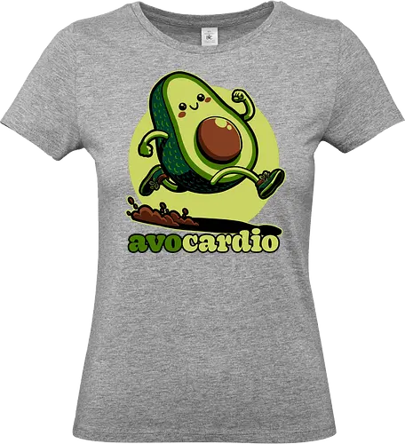 Avocado Exercise  - Exercise, avocado, food, run, fun, funny, happy, adorable, pun, vegan, guacamole - Standard T-Shirt (Women)