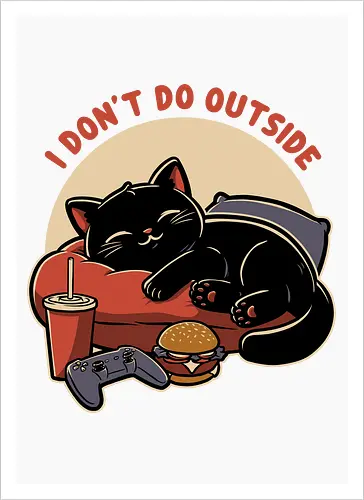 Lazy Gamer Cat 