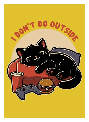 Lazy Gamer Cat 