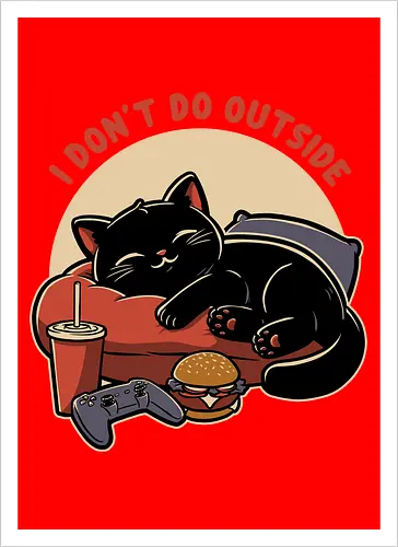 Lazy Gamer Cat 