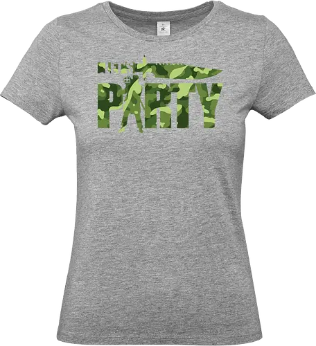 Let's Party - 80s Movies - 80s movies, 80s, action film, action movies, army, camouflage, childhood, gunfighter, gym, ill be back, kidnapping, military, retro, veteran, classic movies - Standard T-Shirt (Women)