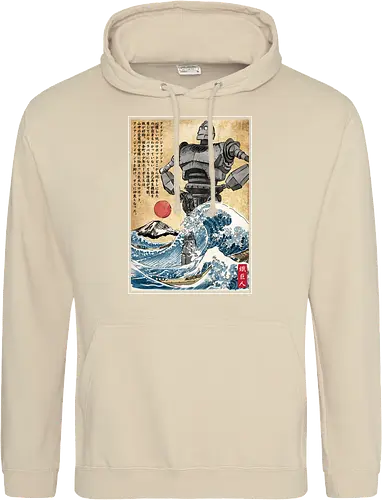 Iron giant in Japan woodblock