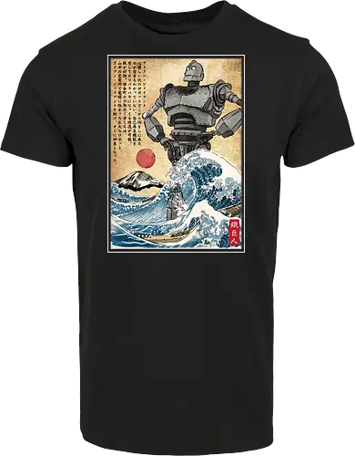 Iron giant in Japan woodblock