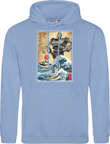 Iron giant in Japan woodblock