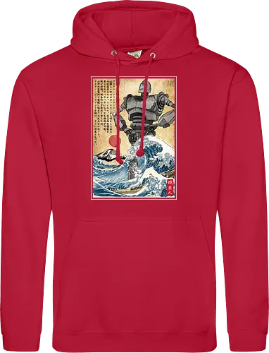 Iron giant in Japan woodblock