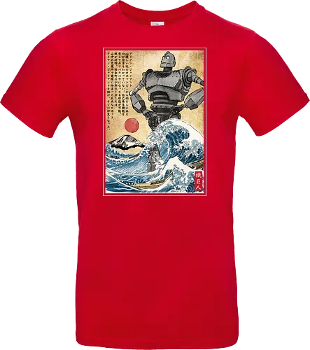 Iron giant in Japan woodblock