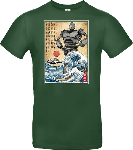 Iron giant in Japan woodblock