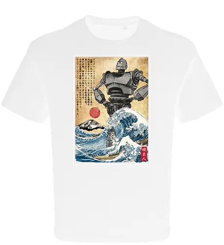 Iron giant in Japan woodblock