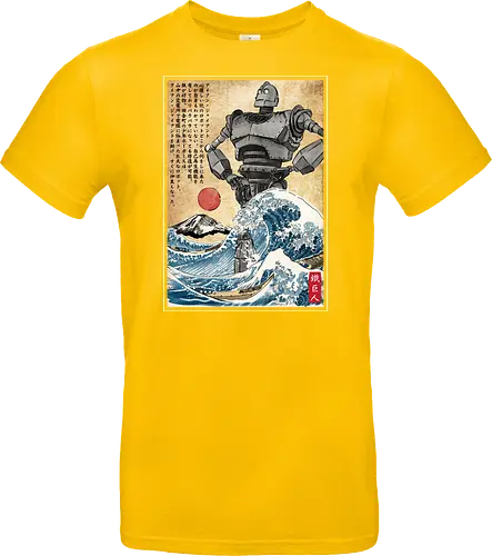 Iron giant in Japan woodblock
