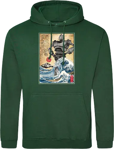 Iron giant in Japan woodblock