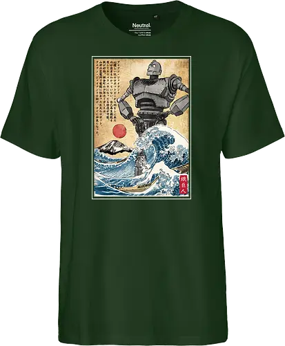 Iron giant in Japan woodblock