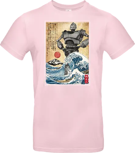 Iron giant in Japan woodblock