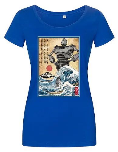 Iron giant in Japan woodblock