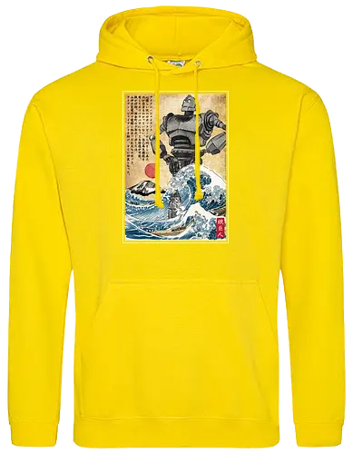 Iron giant in Japan woodblock