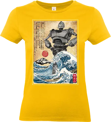 Iron giant in Japan woodblock - anime, manga, japan, japanese art - Standard T-Shirt (Women)