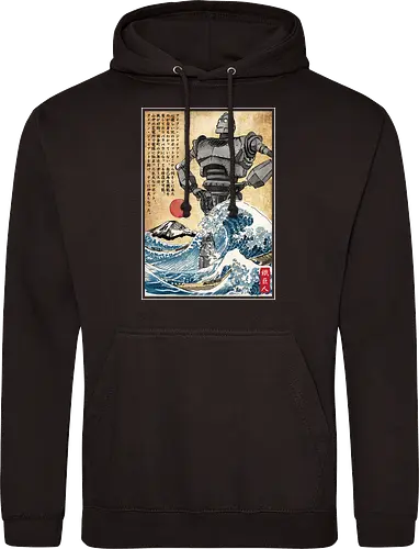 Iron giant in Japan woodblock