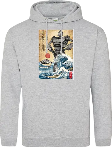 Iron giant in Japan woodblock